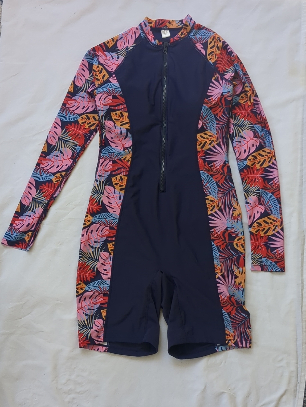 Women's Long Sleeve Boy Cut Rash Guard Swim Suit